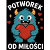 T-shirt z nadrukiem na Walentynki Potworek od Miłości